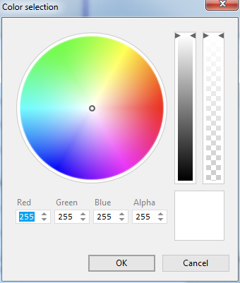 Embedded Wizard Studio: Color select dialog